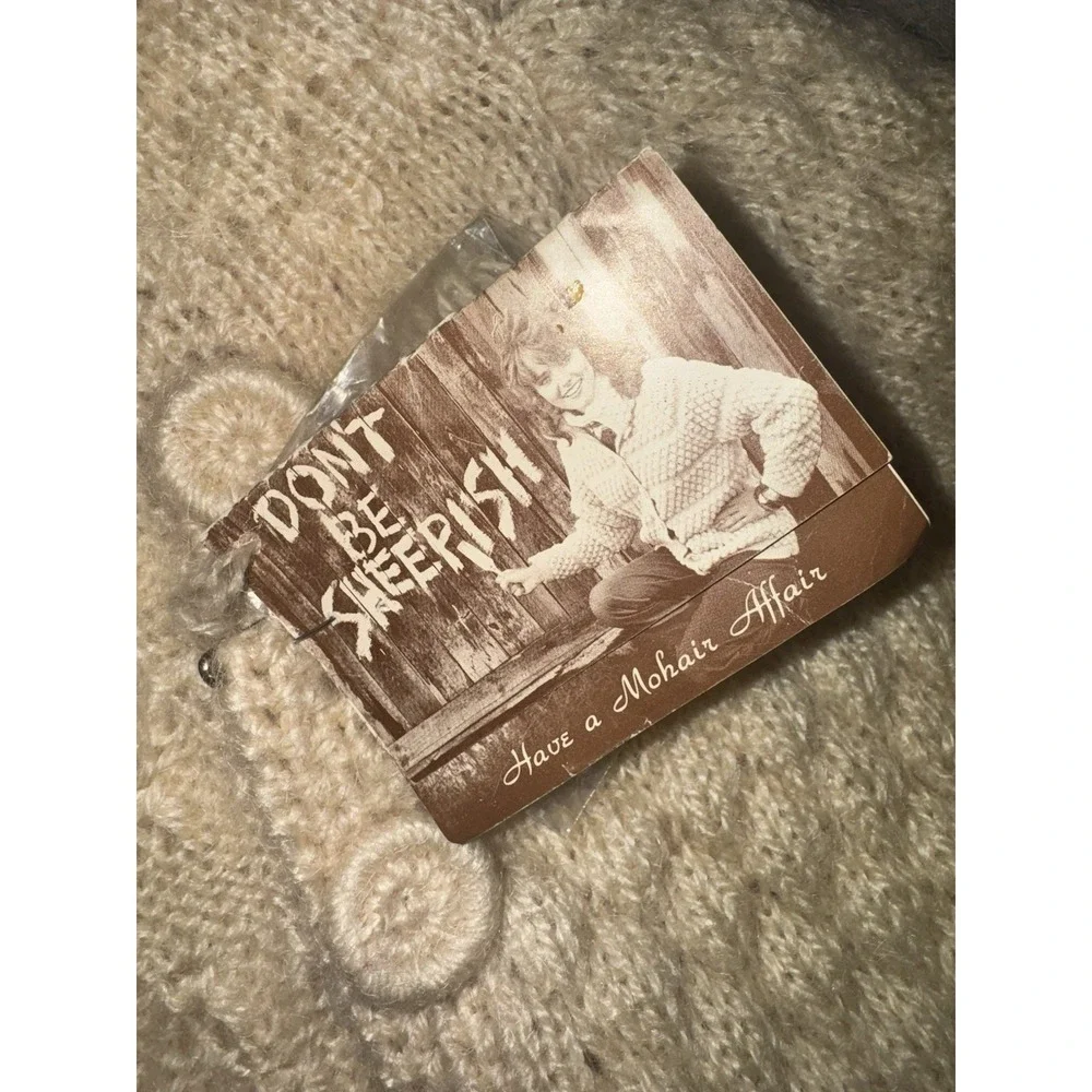 Vintage NWT Naturally Mohair Canada Sweater Cardigan Knit‎ Sheep Women's Sz M - Picture 11 of 12